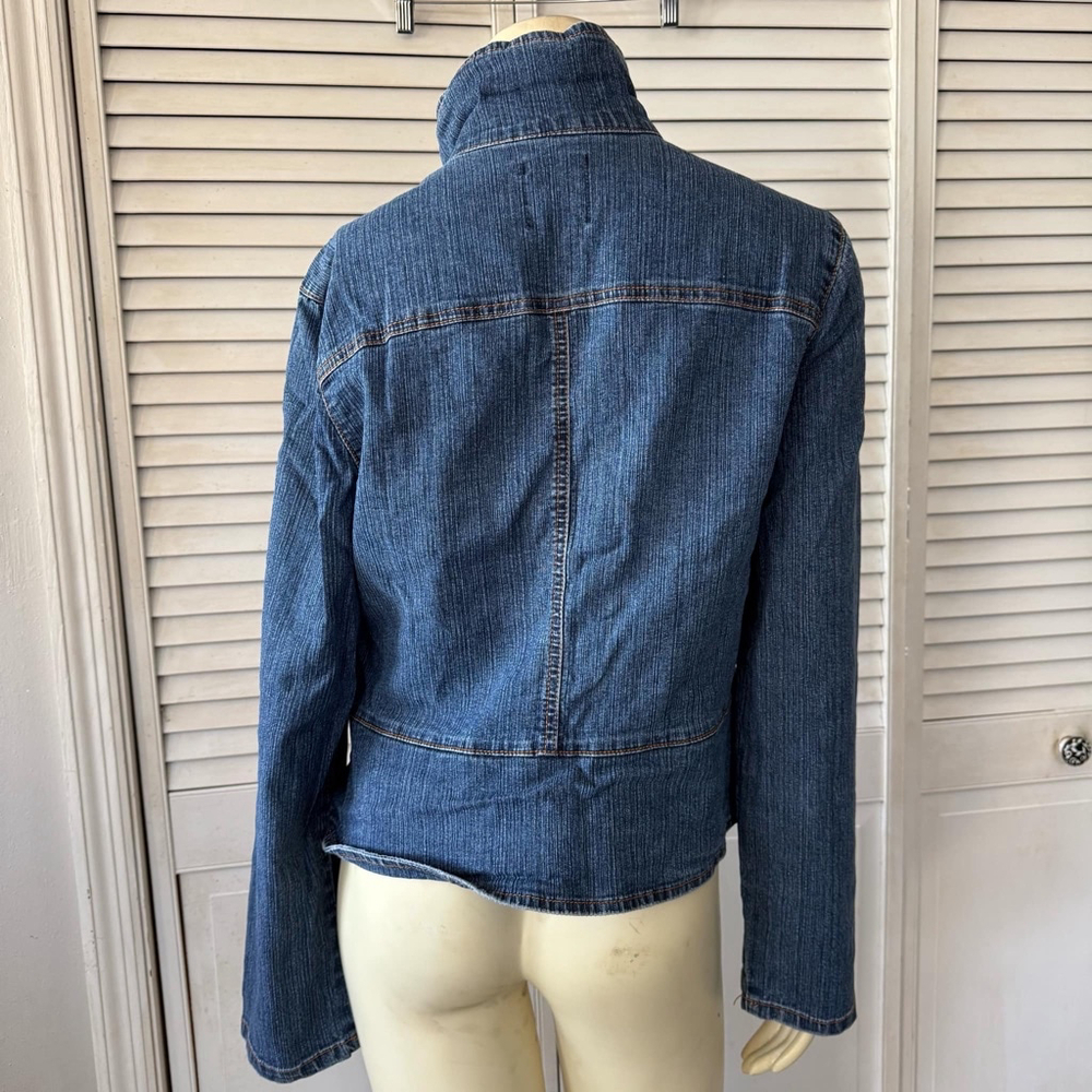 Women's My Michelle Denim Jacket XL Blue Floral - Picture 3 of 7